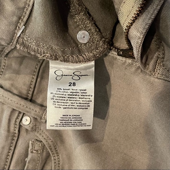 NWT Jessica Simpson Kiss Me Super Skinny Jeans in Soft Olive - Picture 6 of 10